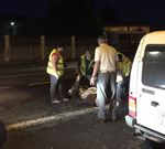 El hombre fue atendido por los vecinos hasta la llegada de la ambulancia