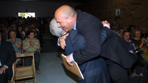 Jos Luis y Jos Manuel Baltar en el mitin de cierre de campaa del PP en mayo del 2003