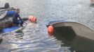Embarcacin hundida hace unos das tras soltarse y golpear contra otra, abrindole una va de agua