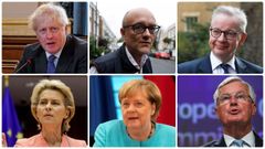 Boris Johnson, Dominic Cummings, Michael Gove, Ursula Von der Leyen, Angela Merkel y Michel Barnier, seis piezas clave en la gestin del brexit