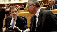 Rajoy y Gallardn, en el Congreso en junio
