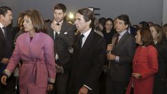 Ana Botella, el expresidente Aznar, el presidente de la Comunidad de Madrid, Ignacio Gonzlez, y la vicepresidenta Senz de Santamara.