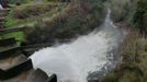Vaciado del embalse de A Baxe, en Caldas de Reis