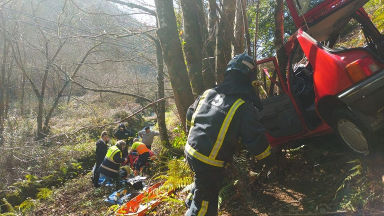 Accidente de tráfico en Taramundi