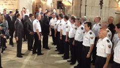 Rajoy felicita a las fuerzas de seguridad en la catedral de Santiago