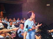 La portavoz de la plataforma, en el momento de intervenir en el pleno