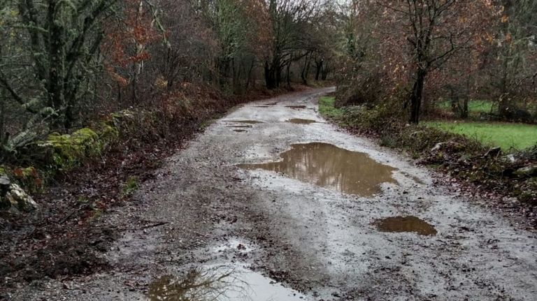 Los trabajos de retirada de madera que deterioraron el vial acabaron el pasado octubre, según los vecinos de As Laceiras