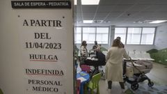 Ambulatorio Concepcin Arenal en Santiago, en la primera jornada de huelga