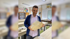 Canosa, nunha actividade nun centro educativo