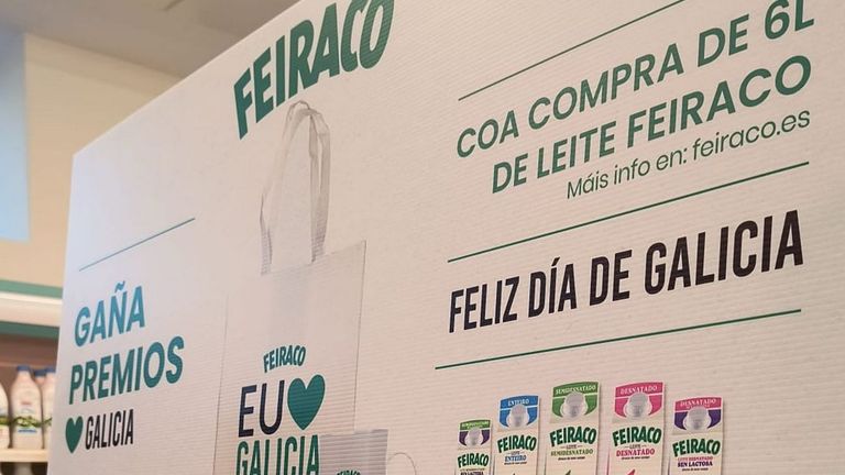 Feiraco celebra o Día de Galicia cunha campaña que enche os supermercados de orgullo galego