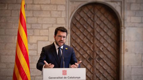 El presidente de la Generalitat, Pere Aragonès, en una comparecencia el pasado 15 de septiembre.
