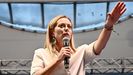 Giorgia Meloni, durante un mitin de Hermanos de Italia
