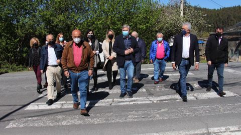Alcaldes y cargos del PP se movilizaron en Guntín por el mal estado de la carretera N-540