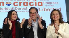 Ins Arrimadas, Francesc de Carreras y Carina Mejas en un acto de Ciudadanos