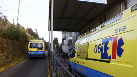 Entrada del servicio de urgencias del hospital Montecelo, en Pontevedra, en una imagen de archivo