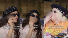 Rosa�a fumando durante�el p�dcast Special People Club, conducido por Soy una Pringada.