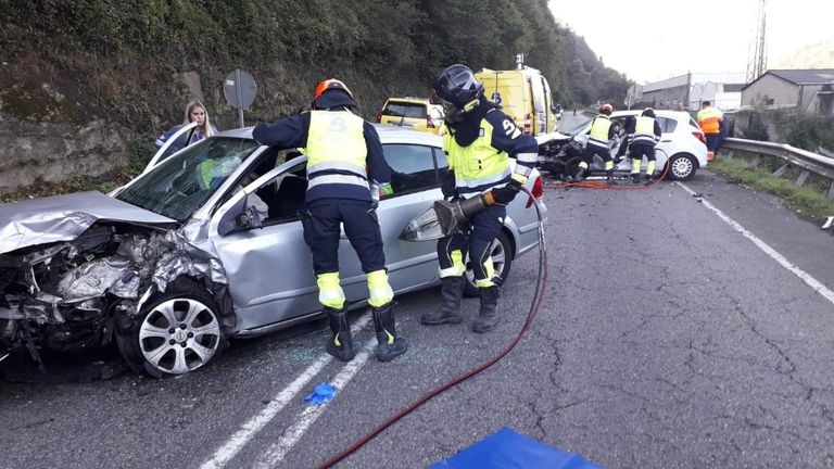 Accidente de tráfico en Mieres