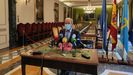 El portavoz del PSOE en el Ayuntamiento de Oviedo, Wenceslao López, en rueda de prensa.