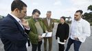 El alcalde y otro concejal con representantes de la Fundacin Olids, que impulsa el proyecto empresarial