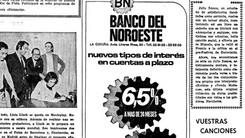 Anuncio en La Voz de Galicia del 25 de octubre de 1970