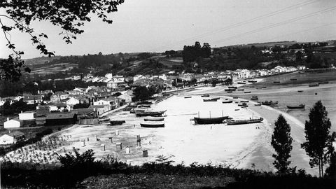 La playa de Sada en 1955