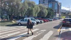Nueva zona de aparcamiento en batera en la calle Roberto Tojeiro Daz de A Corua. 