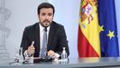 Alberto Garzón durante la rueda de prensa del Consejo de Ministros celebrado el pasado martes.