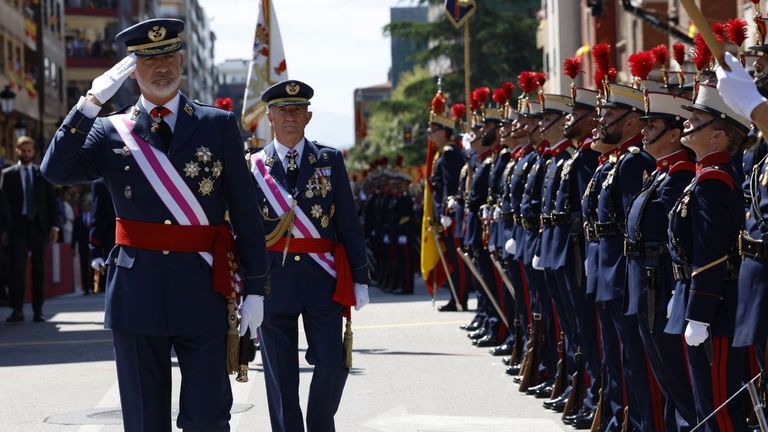 El rey Felipe VI durante el acto central conmemorativo del Día de las Fuerzas Armadas