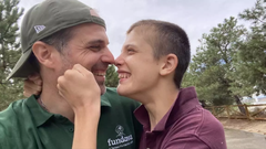 Alvaro Villanueva, padre de Alvarete, paciente de esclerosis tuberosa.