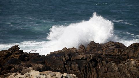 Fuerte oleaje en la costa gallega