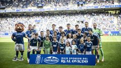 Once inicial del Real Oviedo ante el Burgos