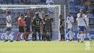 Tenerife Real Oviedo Heliodoro Rodriguez Lopez.Los futbolistas del Real Oviedo protestan el penalti del 1-0