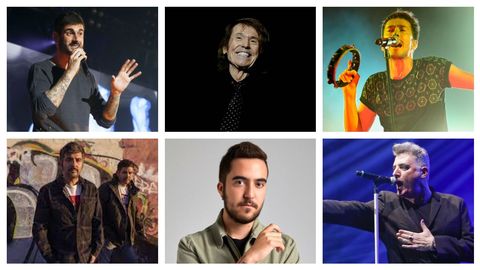Algunos de los artistas que actuarán en el ciclo O Son do Camiño-Perseidas: Melendi, Raphael, Vetusta Morla, Estopa, Beret y Loquillo