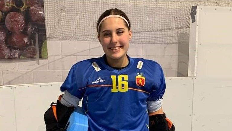Carlota Álvarez, con los colores de la selección