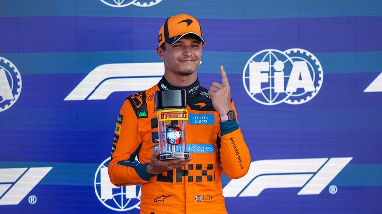 Lando Norris y McLaren se suben al primer escalón del podio en la esprint de Miami