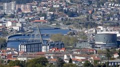Vistas de parte del casco urbano de Pontevedra, desde el Hospital Montecelo