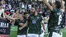 Joselu celebrando su gol ante el Crdoba con el equipo