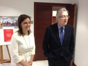El presidente del TSXG, Miguel �ngel C�rdenas, y la decana del colegio de Notarios, Mar�a Isabel Louro Garc�a 