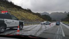 Imagen del veh�culo accidentado en la A-8