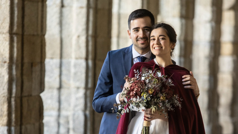 Luc�a y Brais el d�a de su boda