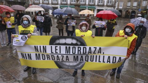 Amnistía Internacional se concentró en la plaza de O Toural de Santiago