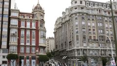 Dos de los edificios de Linares Rivas levantados en los años veinte.