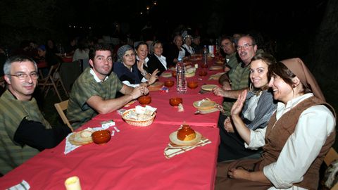 Primera cena medieval del Asalto, en 2010