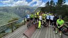 La conselleira, el alcalde y un grupo de ciclistas hicieron un tramo de la ruta de los miradores de Sober
