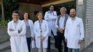 Parte del equipo que participa en el estudio del Hospital A Corua (Chuac) sobre el efecto de las estatinas en pacientes con covid-19. De izquierda a derecha: Germn Bou, Nieves Domenech, Marisa Crespo, Eduardo Barge, Javier Muiz y Pedro J. Marcos