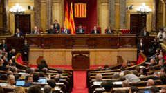 Vista del pleno del Parlamento de Catalua