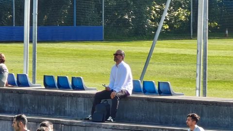 Ren� Ramos, en la grada de El Requex�n