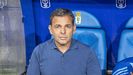 Javi Calleja, en el banquillo del Carlos Tartiere