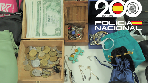Material incautado por la Polic�a por el robo de trasteros.
