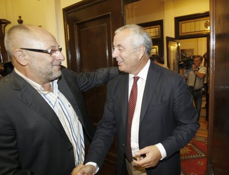 Vázquez visitó esta mañana al alcalde de Ourense, Francisco Rodríguez